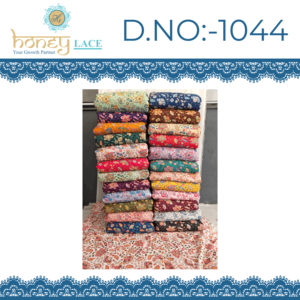 Tela Crepé Natural de Poliéster/Nylon/Metalizado de Peso Medio, Tejido de Punto por Urdimbre No Tejido de Alta Calidad HONEY LACE, con Diseño Floral/Adornos de Cuentas para Bodas - Product Image 2