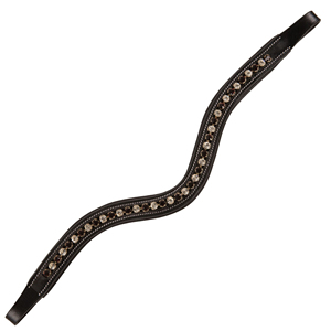 Belle bride d'équitation en cuir souple et rembourrée, avec cristaux, de taille personnalisée, conçue sur mesure, fabriquée à la main, par Horsekraft. - Product Image 5