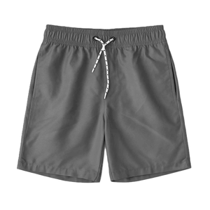 Pantalones Cortos Deportivos Personalizados para Hombre, Color Gris, Cintura Elástica con Cordón, Secado Rápido, Bermuda Casual, 100% Poliéster, Shorts de Baño - Product Image 1