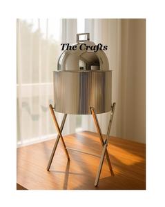 Recipiente para calentar comida estilo clásico de acero y hierro en color plateado y beige, vajilla para buffet con tapa colgante, tamaño y logotipo personalizables - Product Image 5