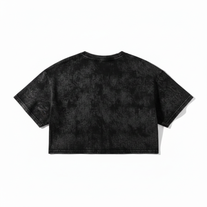 Camiseta Corta Premium de Algodón 100% en Negro Carbón, Corte Holgado Vintage - Product Image 2