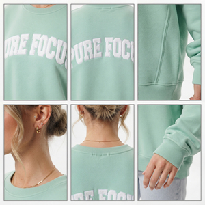 Wholesale Crew Neck Chenille Embroidery <b>Sweat</b> Shirt Oversized Cotton Polyester Tee <b>Top</b> Winter Wear Heavyweight Terry <b>Sweat</b> Shirt - Product Image 6