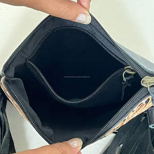 Sac à bandoulière pour femme en cuir de vachette véritable, fait main, vintage, personnalisé, avec franges, design classique, nouveau modèle 2026 - Product Image 6