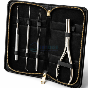 Kit d'extension de cheveux de qualité supérieure, 4 pièces, comprenant une pince de 7 pouces, un outil à boucle, une aiguille à tirer, un crochet pour micro-perles - Product Image 4