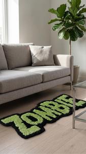 Alfombra Antideslizante de Lana con Diseño Geométrico de Terror Zombi, Hecha a Mano, Verde, Suave y Afelpada, para Decoración del Hogar - Product Image 6