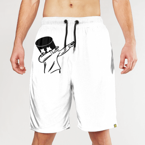 Shorts de Baño para Hombre, a Rayas Blancas y Naranjas, de Secado Rápido, con Cordón Ajustable, Casuales, de Longitud Corta, Cintura Media, Poliéster - Product Image 3