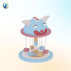 Manège à bascule traditionnel de style équestre, esthétique boisée nostalgique, finition durable, balançoire douce, pour aire de jeux pour enfants - Product Image 5