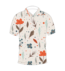 เสื้อโปโลแขนสั้นพิมพ์ลายดอกไม้สำหรับผู้ชายเสื้อยืดแฟชั่นคอปกแบบลำลองสำหรับฤดูร้อน - Product Image 1