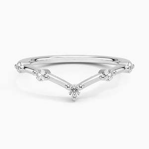 V Shape Diamond Chevron <b>Ring</b> Minimalist Stackable Band Curved Wedding <b>Ring</b> Dainty Gold V <b>Ring</b> Bridal Jewelry - Product Image 3