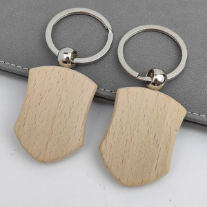 <span class=keywords><strong>Porte</strong></span>-clés en bois personnalisé fait main avec anneau, gravure laser, alliage de zinc, <span class=keywords><strong>porte</strong></span>-clés en bois vierge pour cadeaux DIY - Product Image 5