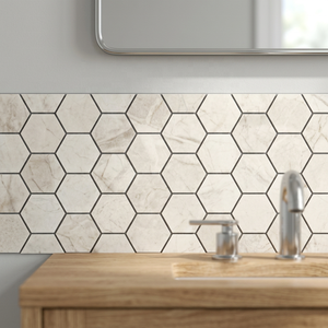 Carreaux muraux de dosseret en porcelaine mosaïque antique et moderne faits à la main Carreaux de dosseret de conception aléatoire en forme de diamant hexagonal 3D - Product Image 3