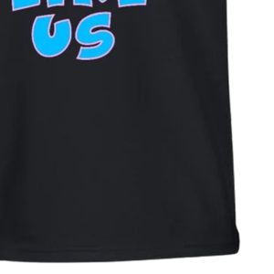 เสื้อยืดแขนสั้นลายกราฟิกสำหรับวัยรุ่นสีดำ พิมพ์ตัวอักษรสีน้ำเงินเข้ม "They Not Like Us" คอกลม สไตล์ลำลอง แฟชั่นวัยรุ่น ใส่ได้ทุกวัน - Product Image 5