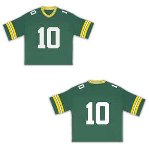 Custom Manufacturer American Vintage Soccer Jerseys Oversized Knitted Mesh V-Neck Crop Boxy Mesh Football Jersey Men's - Product Image 2
