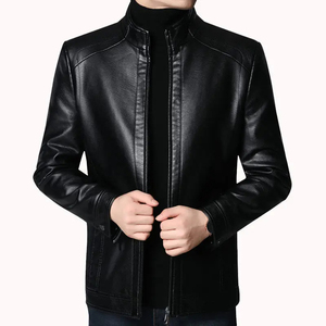 Men's <b>Winter</b> <b>Leather</b> <b>Jacket</b> Custom Logo Front Warm Design Outdoor Riding High Quality Anti-Bacterial Breathable OEM Size - Product Image 2