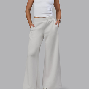 Pantalon de survêtement ample personnalisé en molleton 400 g/m² pour femme, taille élastique, style streetwear décontracté, tricoté en Spandex et Polyester - Product Image 1