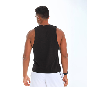 Débardeur Homme Noir Personnalisé à Coupe Spécifique, Séchage Rapide, pour Musculation, Fitness, Sport, Entraînement en Salle de Sport, avec Découpes Profondes - Product Image 6