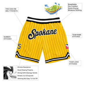 Shorts de basketball durables et résistants, style sportswear, coupe décontractée, confort décontracté, tissu en maille respirant. - Product Image 2