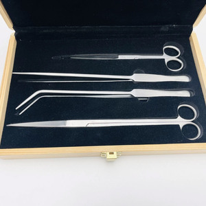 Juego de Herramientas de Acuario de Acero Inoxidable Personalizadas OEM, Tijeras para Podar Plantas Vivas, Pinzas, Espátula para Sustrato, Kit de Cuidado - Product Image 2