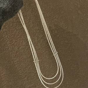 Collar de Plata S925 con Perlas AK de Zhuji Danshui 2025, Diseño Cielo Estrellado de 3-4 mm, Cadena de 45 cm, Longitud Versátil y Ajustable - Product Image 2
