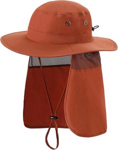 Unisex Quick Dry Summer Fisherman <b>Hat</b> Foldable Nylon Boonie Bucket Cap Neck Flap Oxford Canvas 54-56CM Four Seasons Laminated - Product Image 2