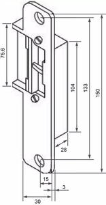 Cerradura Eléctrica de Seguridad Pegasus Pongee, Sin Llave, DC12V/DC24V, con Alta Seguridad - Product Image 2