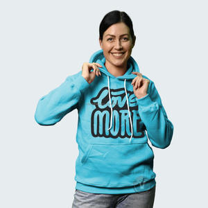 Sudaderas con capucha unisex de algodón azul Columbia personalizadas - Product Image 2