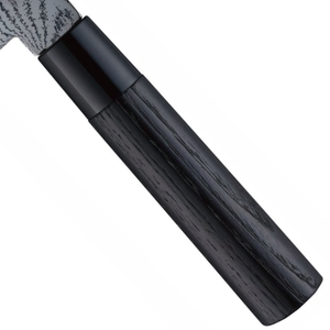 Couteaux de chef, lame de 180 mm, finition motif Damas, manche en bois noir, pour une découpe précise des légumes et les repas quotidiens en cuisine - Product Image 4