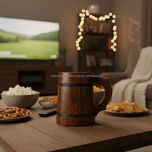 Mug à café artisanal en bois, qualité supérieure, produit d'exportation d'Inde, article de vaisselle de conception artisanale. - Product Image 3