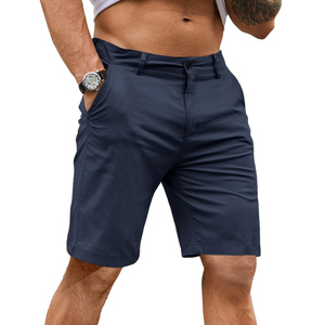 Shorts mi-taille en maille respirante à séchage rapide pour hommes, logo personnalisé, taille et couleur au choix, en coton. - Product Image 1