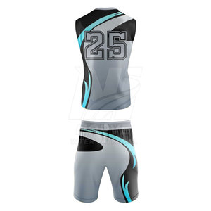 Maillot de football 7v7 personnalisé imprimé par sublimation, séchage rapide, sans manches, taille élastique, unisexe, pour équipe adulte - Product Image 1