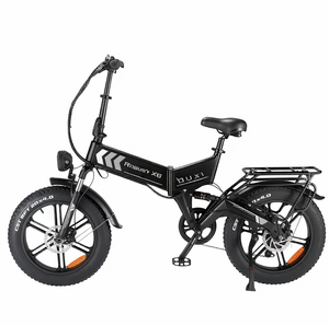 Vélo de montagne électrique pliable pour adultes avec cadre en alliage d'aluminium X8, moyeu arrière en lithium, double amortisseurs, pneus rétro larges de 20x4,0 pouces - Product Image 1