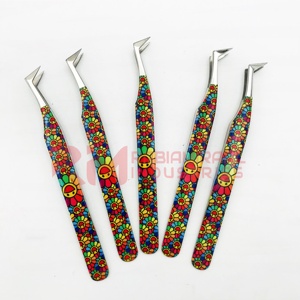 Pince à épiler professionnelle RMI à 90 degrés, revêtement papier, vente en gros, acier inoxydable de haute qualité, pour extensions de cils, pointue - Product Image 5