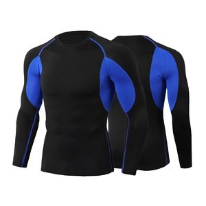 Unisex <b>Long</b> <b>Sleeve</b> <b>Compression</b> Rash Guard Tight Fit Sports Tee Quick Dry Athletic Base Layer Gym Training <b>Shirt</b> - Product Image 3