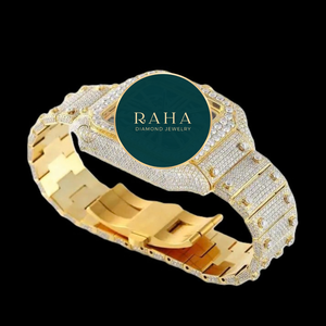 Montre de luxe unisexe RAHA avec boîtier en acier inoxydable, cadran en cristal, mouvement à quartz ETA, bracelet de 20 cm, fermoir papillon - Product Image 1