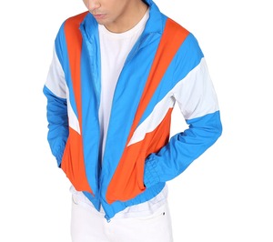 Breathable Windbreaker Jacket Plus Size 100% Polyester Color <b>Block</b> Nylon Windbreaker Jacket Custom Lining Quick Dry Rain Jacket - Product Image 5