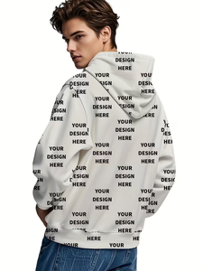 Customized Photo/Logo Men's Fleece Pullover Hoodie Full-Body Printed Cartoon Pattern Eco-Friendly Multi-Color Options Soft - Product Image 2
