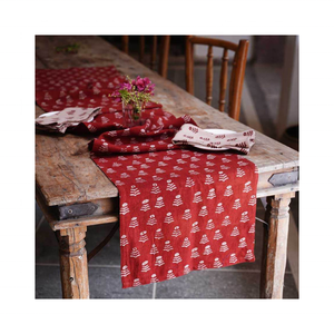 Camino de mesa bordado de algodón hecho a mano con borde naranja ondulado 2024 de 96 pulgadas, comedor ecológico esencial para reuniones con estilo - Product Image 6