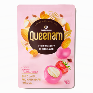 Chocolate Dragee al por Mayor, 75g, Chocolate con Sabor a Fresa, Recubierto de Almendras y Nueces de Macadamia, Dulces HALAL, Precio Especial - Product Image 1