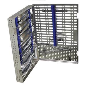 Kit d'instruments pour implants dentaires avec outils de greffe osseuse, pinces, détartreurs, seringue, étui bleu, ensemble chirurgical manuel - Product Image 2