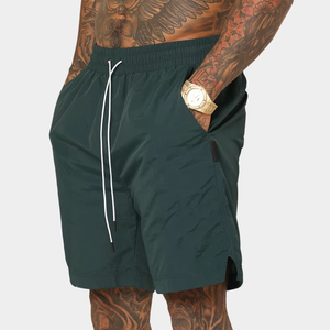 Shorts de sport pour hommes personnalisés OEM, taille mi-haute, respirants, en Spandex/Coton, décontractés, avec poches, pour la gym - Product Image 1