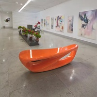 Wasserdichter Fiberglas-Mondstuhl für Einkaufszentren Lange Bank Bestseller Moderne Bank
