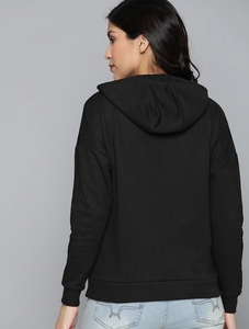 Sudadera con Capucha Negra para Mujer, Estampado de Dibujos Animados de Garfield, 'Soy Sexy y lo Sé', Corte Regular, Ropa Casual, 100% Algodón Tejido, Estilo Otoñal - Product Image 2