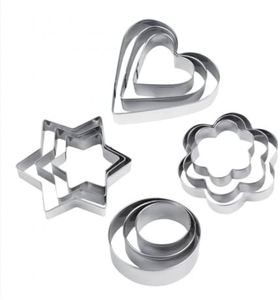 Utensilios para Hornear Postres - Cortador de Galletas de Acero Inoxidable con Forma de Corazón, Estrella y Flor, Cortador de Vegetales, Precio Económico - Product Image 1