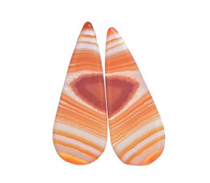 ที่น่าตื่นตาตื่นใจสีส้มบอตสวานาอาเกตจับคู่คู่สีแดง Carnelian อาเกตจับคู่สำหรับต่างหูขายส่งอาเกตต่างหูคู่ - Product Image 2