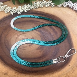 Seed Beads Beaded <b>Lanyard</b> Custom Handmade Neck Strap Gift Colorful Seed Beads Beaded <b>Lanyard</b> Phone <b>Key</b> Holder Strap - Product Image 3