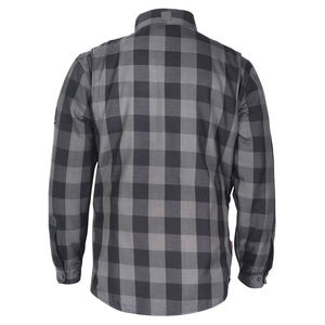 Chemises personnalisées pour hommes à manches longues, doublées en flanelle, col roulé, printemps, écologiques, anti-plis, en toile de coton, grandes tailles - Product Image 2
