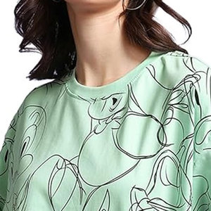 High Performance Soft Breathable 100% Cotton Women's O-Neck Short Sleeve Regular Slim Eco-Friendly Lightweight Comfortable - Product Image 2