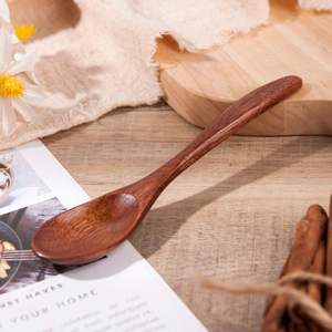 Cuchara de Té de Madera con Mango Esmaltado, Cuchara para Postre Pulida, Cubertería Moderna para el Hogar - Product Image 2