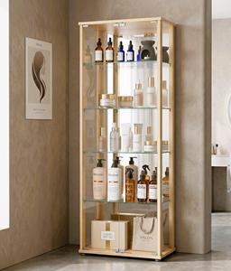 Vitrina de madera y vidrio TMG-G29 de excelente calidad, vitrina antigua con luz LED para muebles de hogar, para sala de estar - Product Image 1