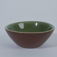 Plato para Salsa de Cerámica Agung Keramik, Verde Oliva, con Esmalte Reactivo, 8x3cm, Apto para Lavavajillas, para Restaurantes y Hoteles, Estilo Japonés, para Salsa de Soya